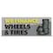 Signmission We Finance Wheels & Tires Banner Concession Stand Food Truck Single Sided B-96-30184 - alternate 1